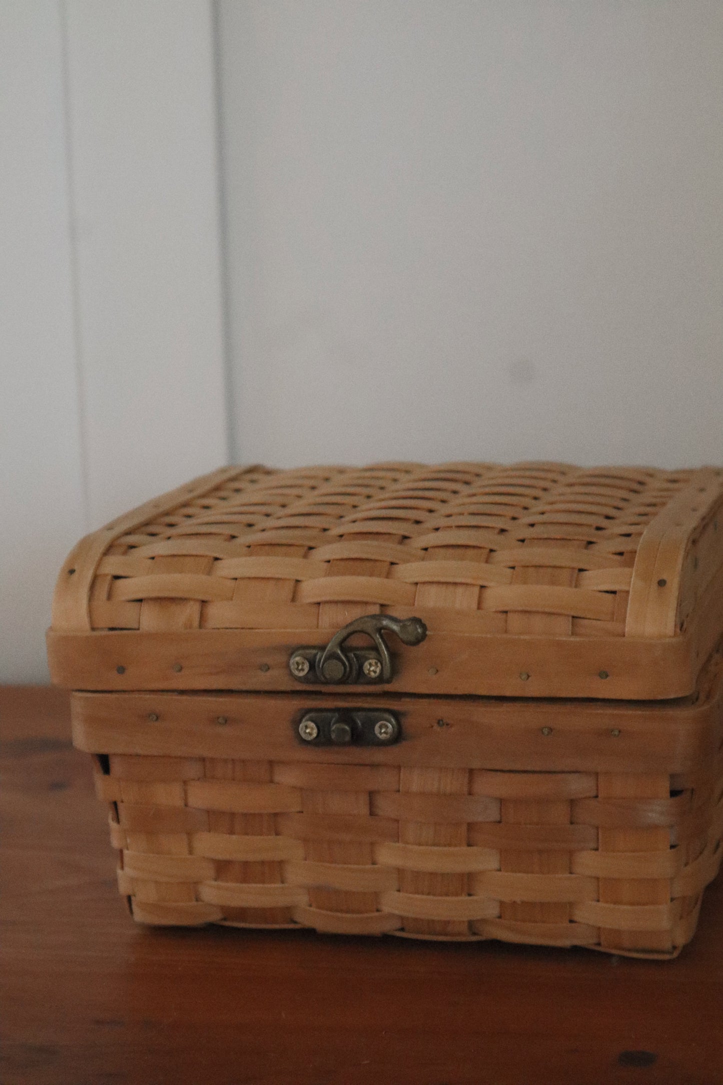Woven Basket with Lid