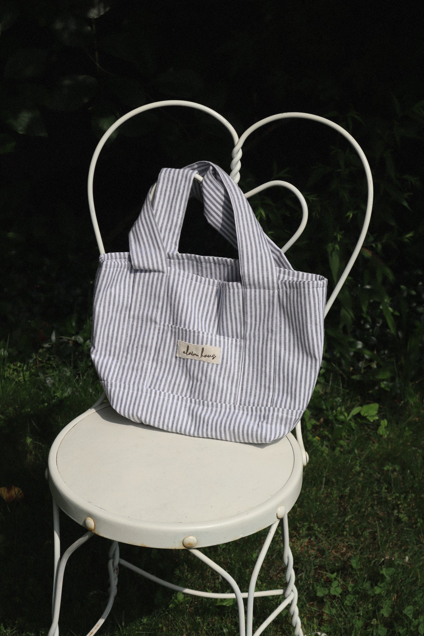 Blue Striped MINI Tote