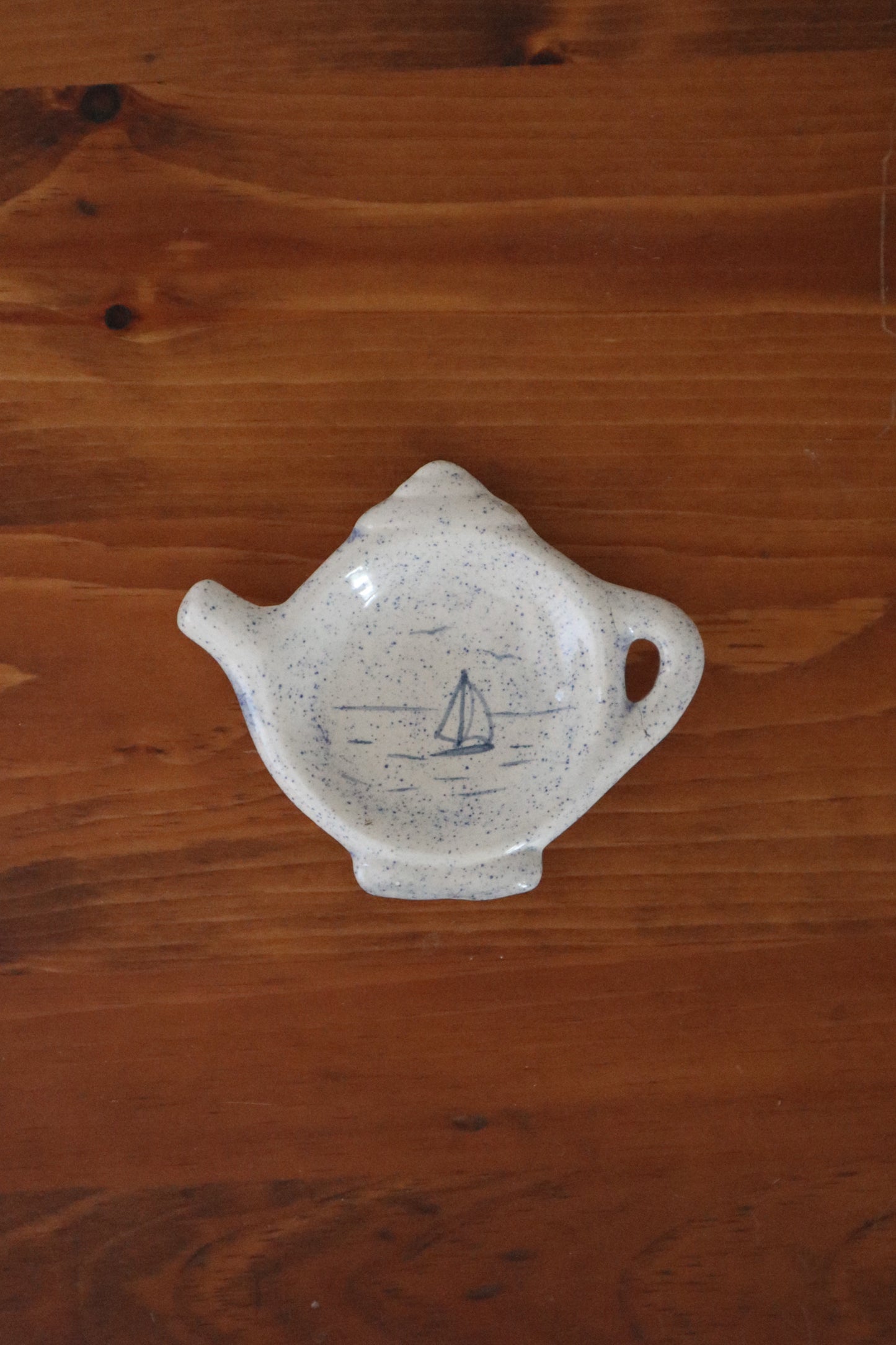 Coastal Sailboat Ceramic Dish