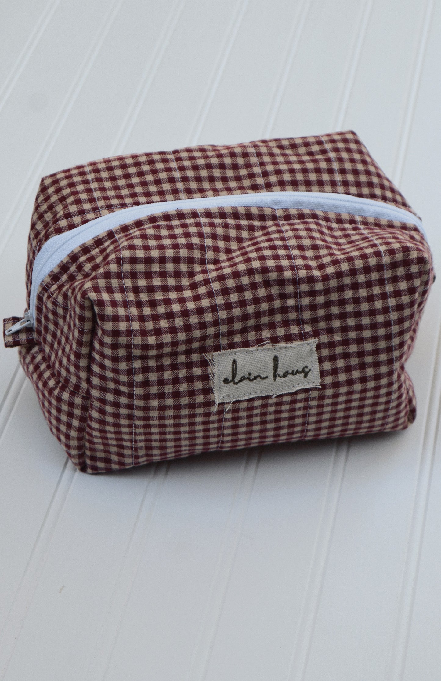 Red Gingham Toiletry Bag