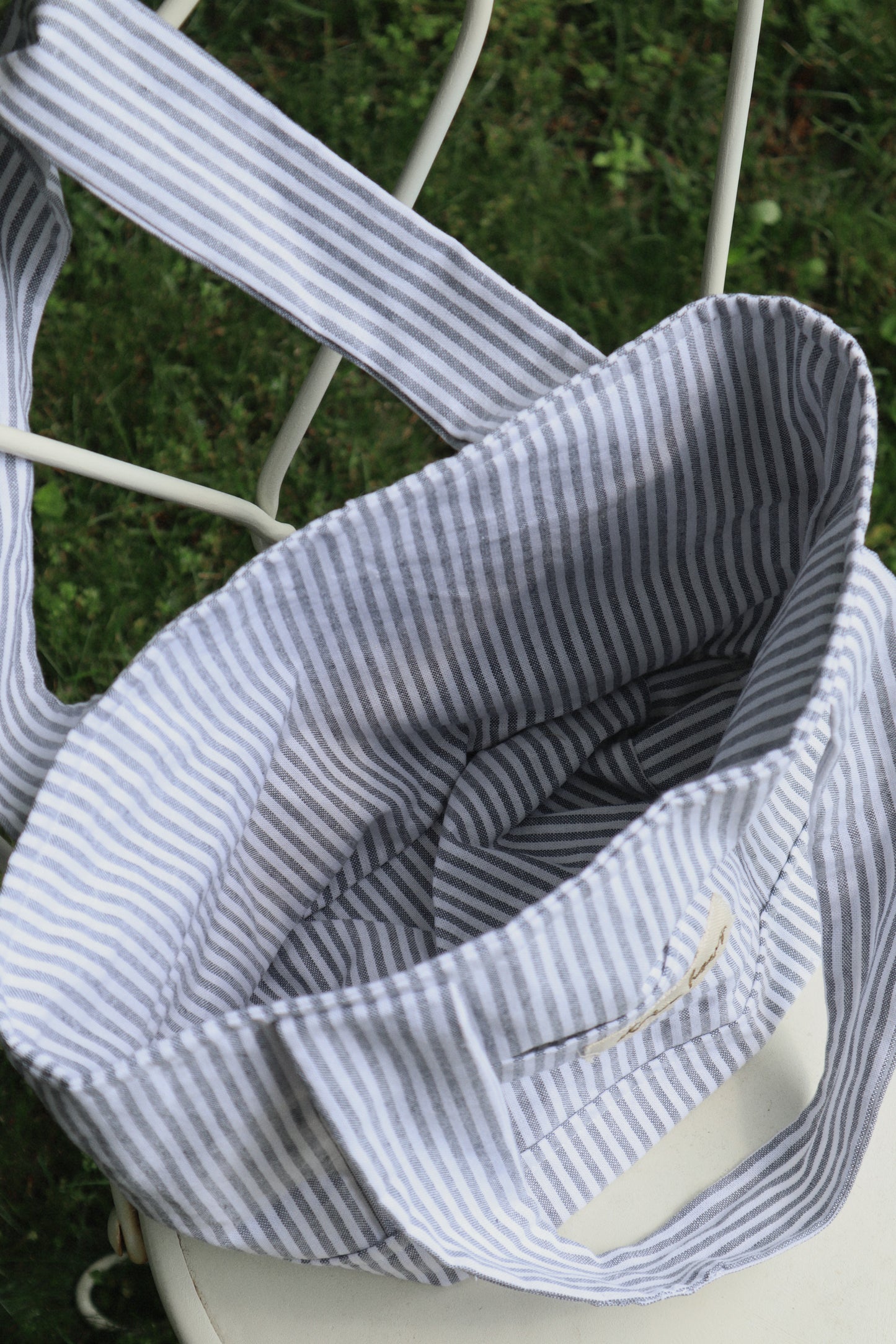 Blue Striped MINI Tote