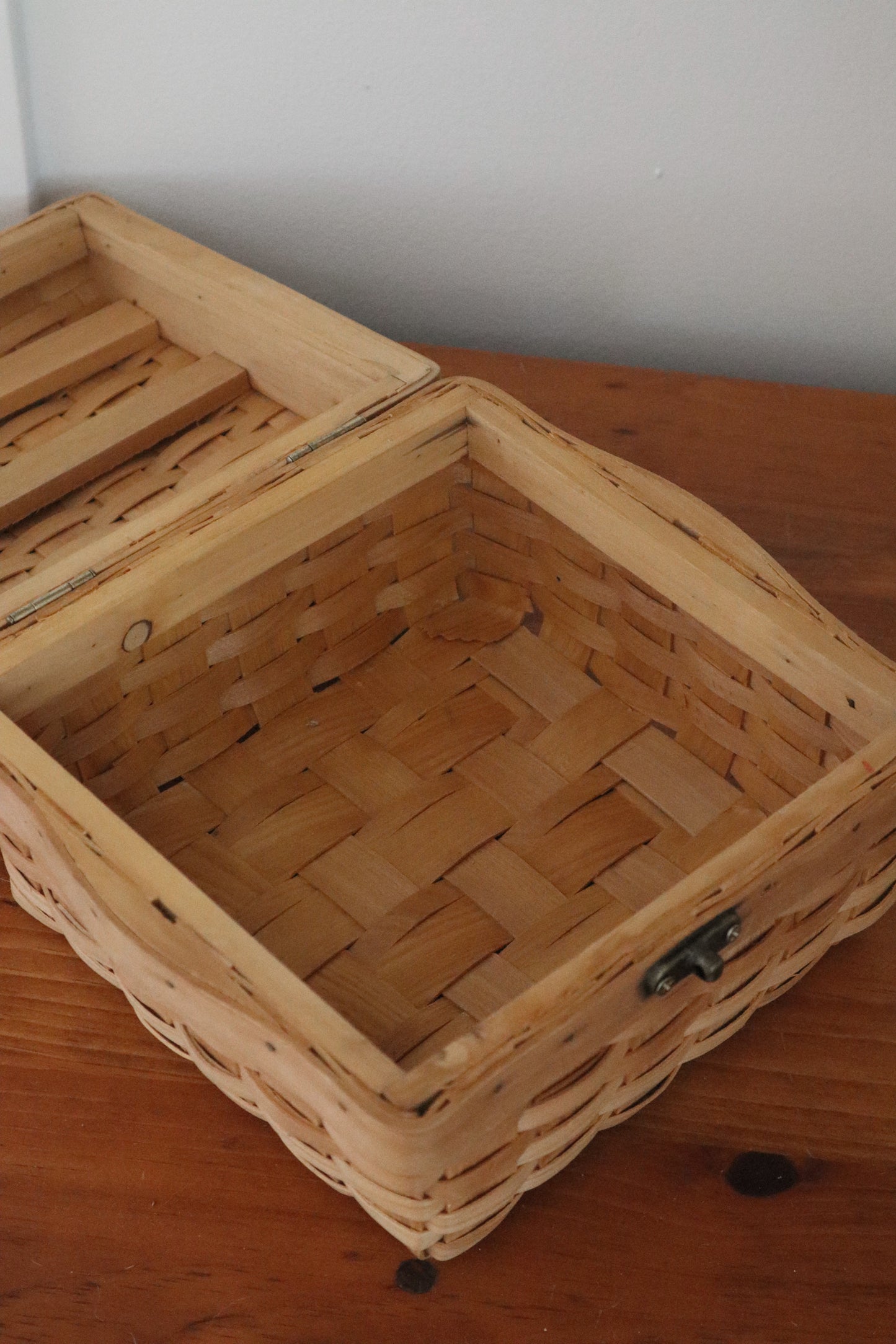 Woven Basket with Lid
