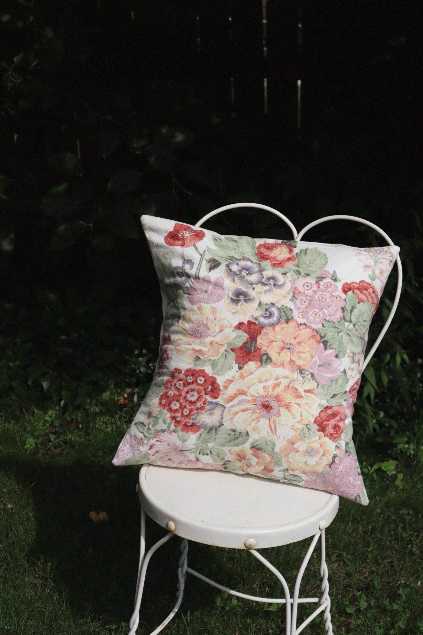 Summer Floral Throw Pillow Cover
