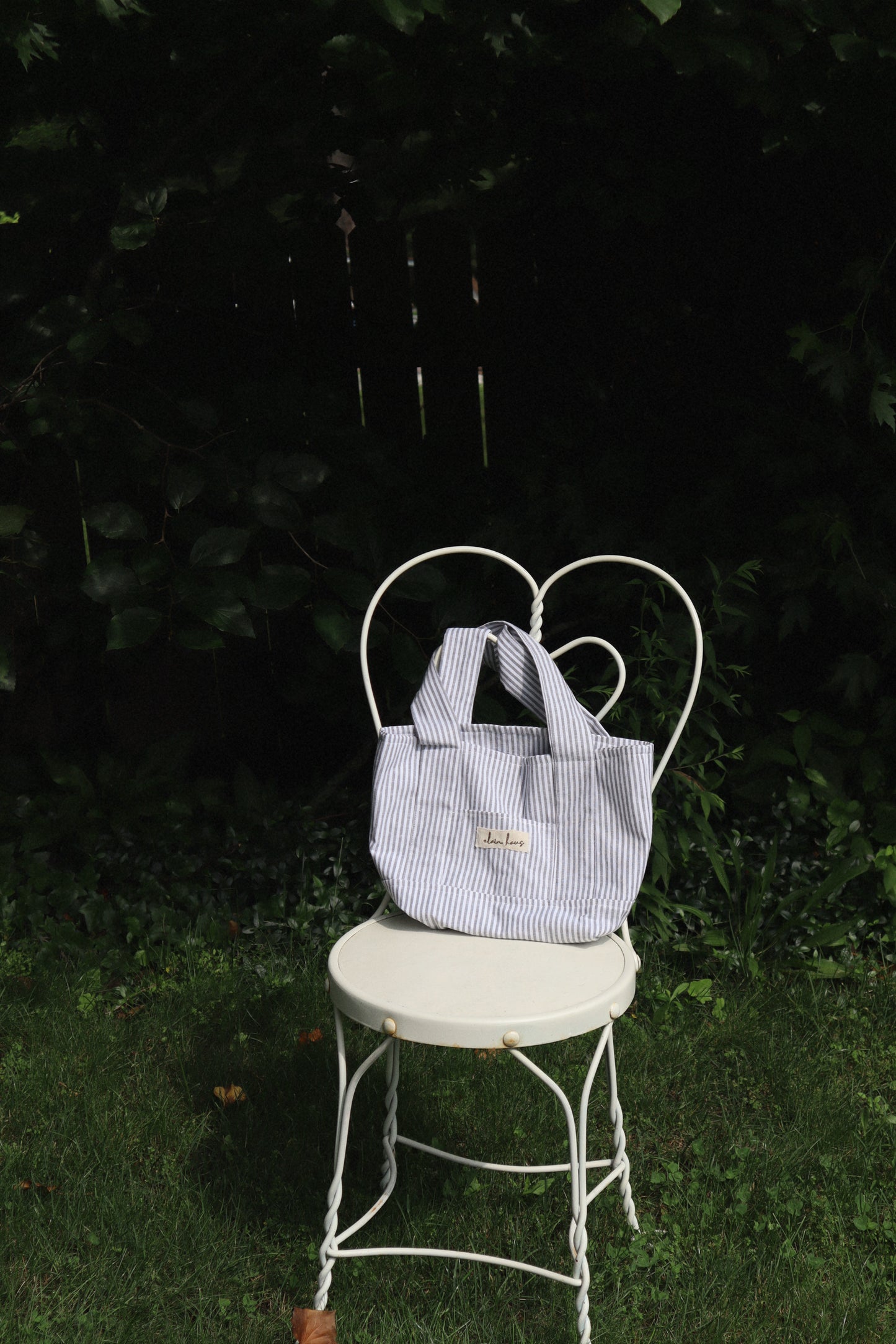 Blue Striped MINI Tote