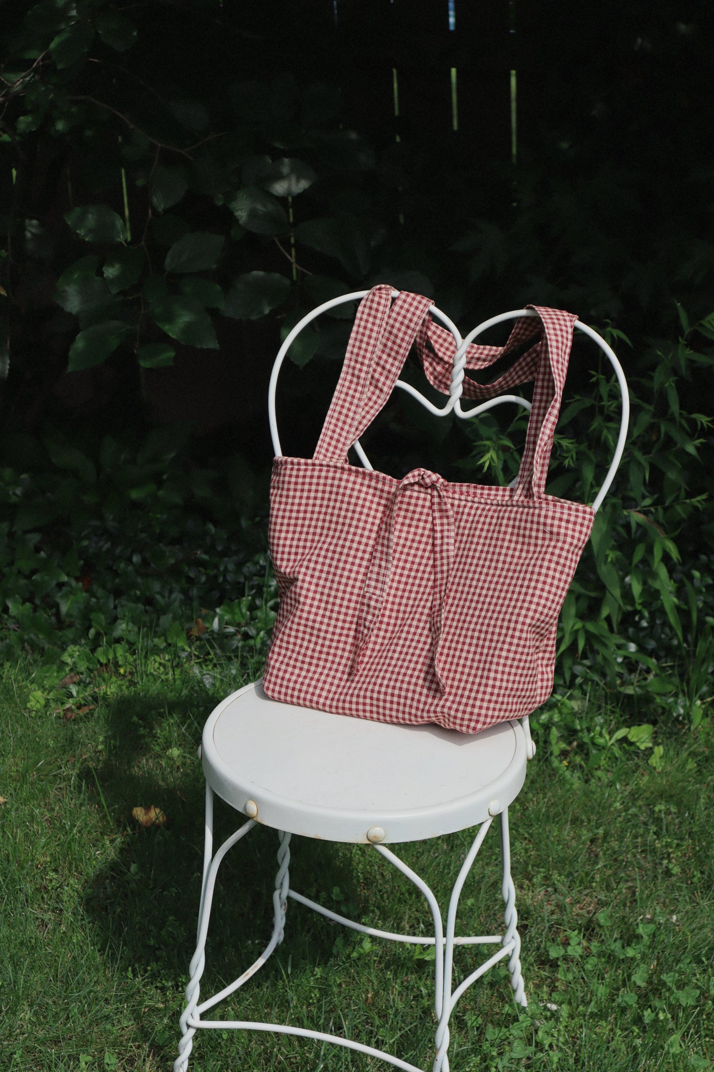 Red & Beige Gingham Cottage Tote
