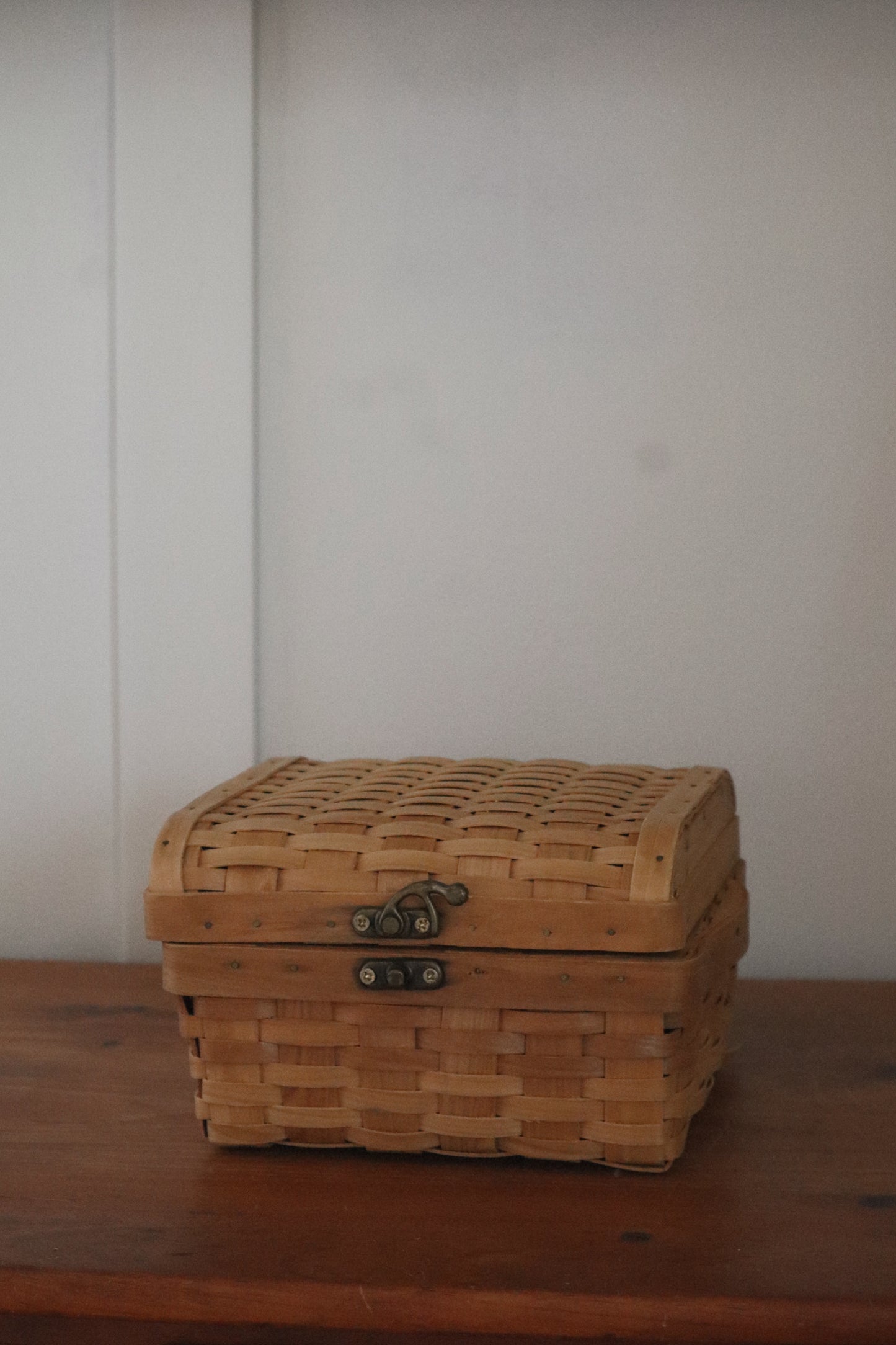 Woven Basket with Lid