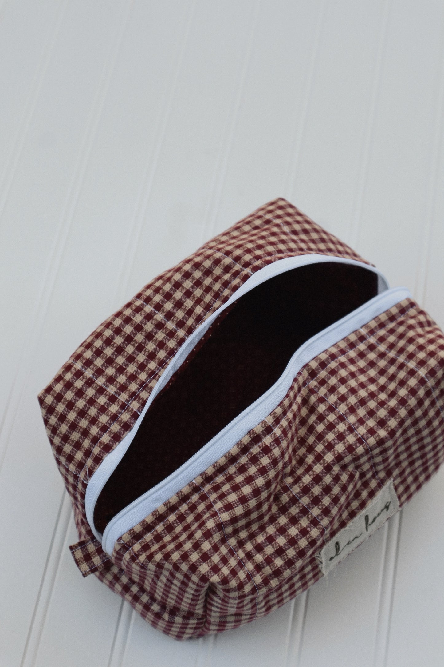 Red Gingham Toiletry Bag