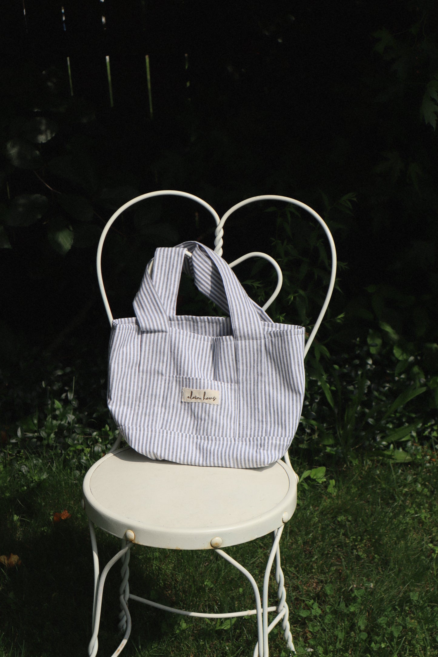 Blue Striped MINI Tote