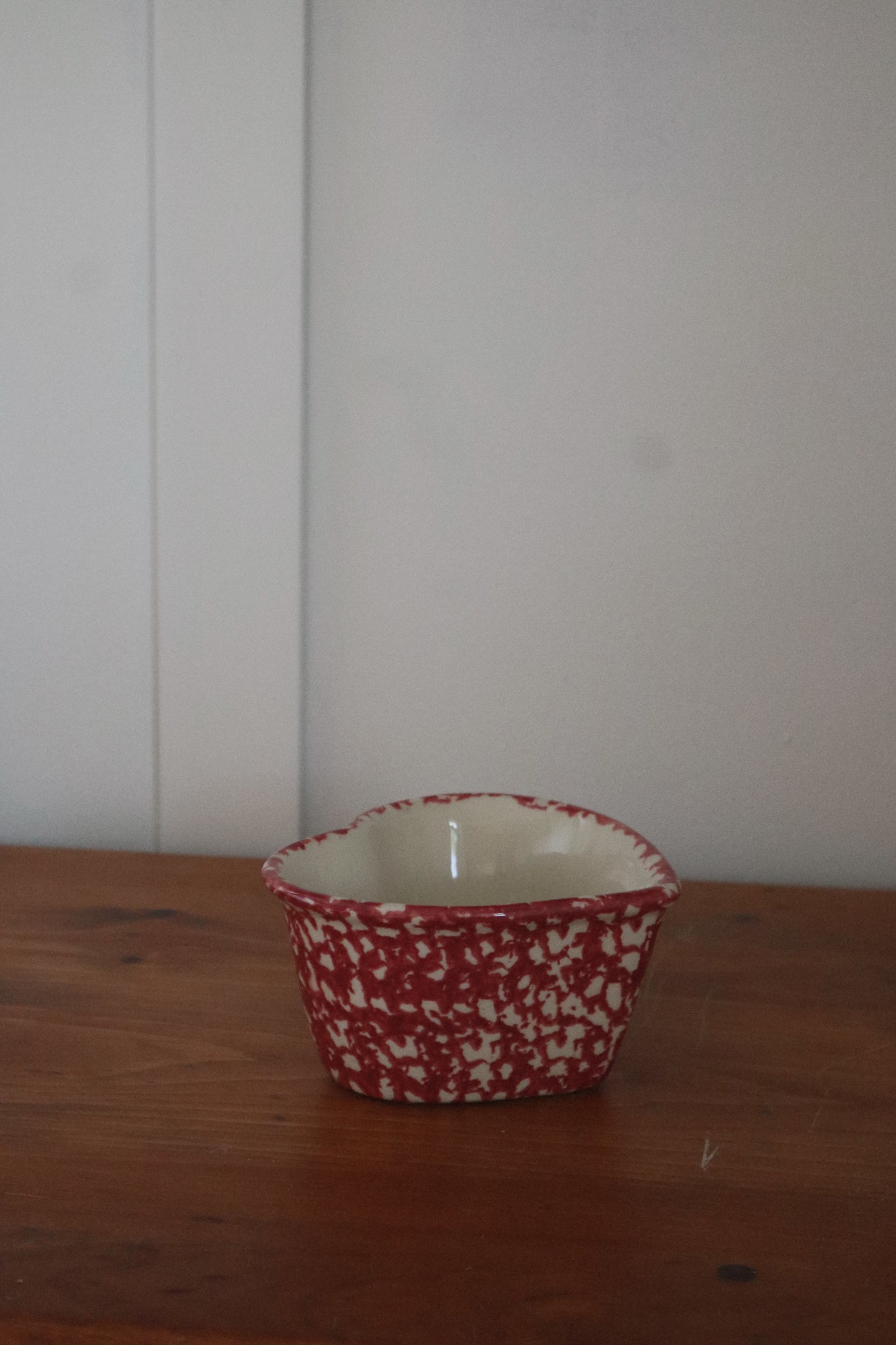 Heart Shaped Spongeware Dish