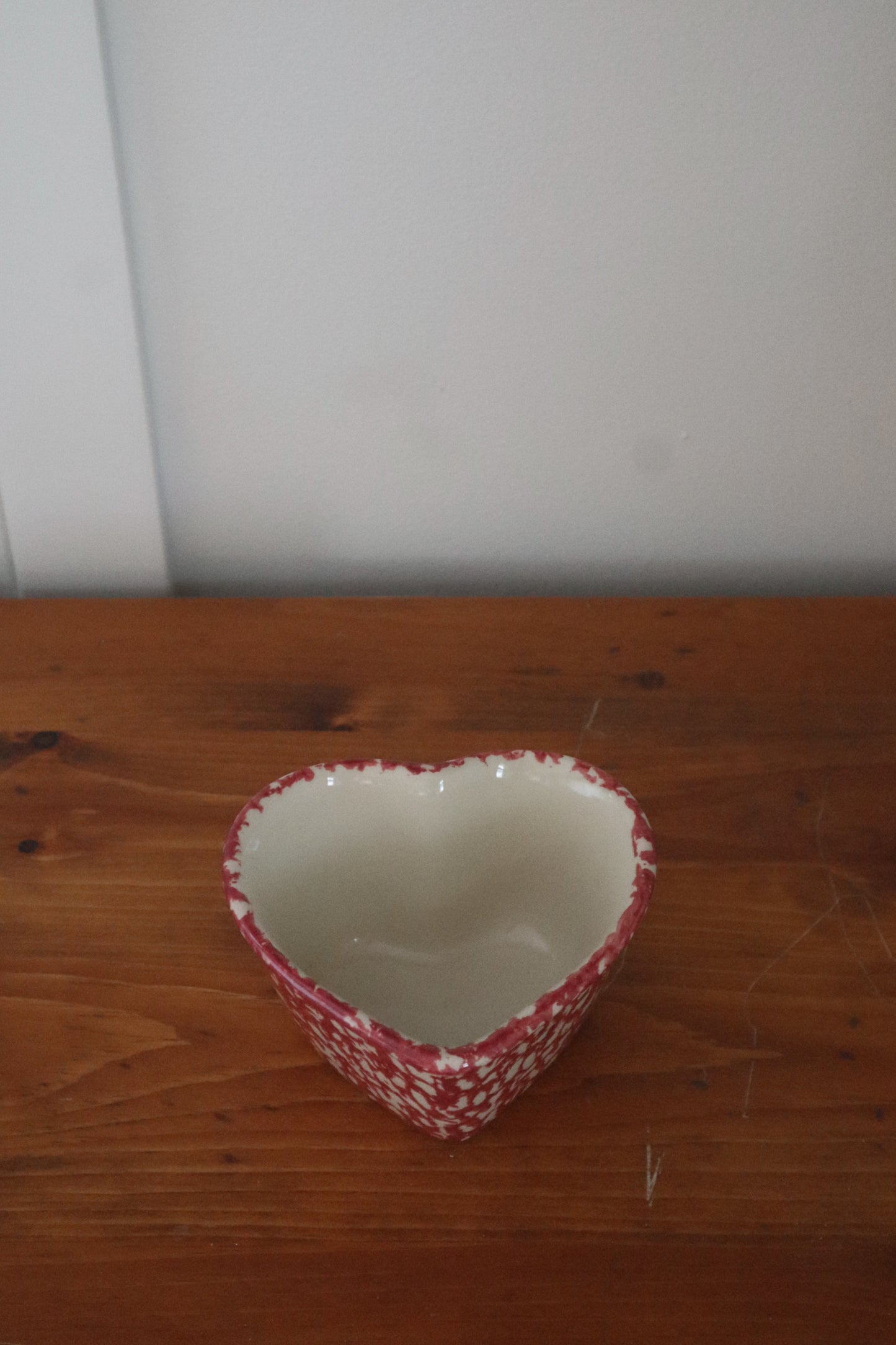 Heart Shaped Spongeware Dish