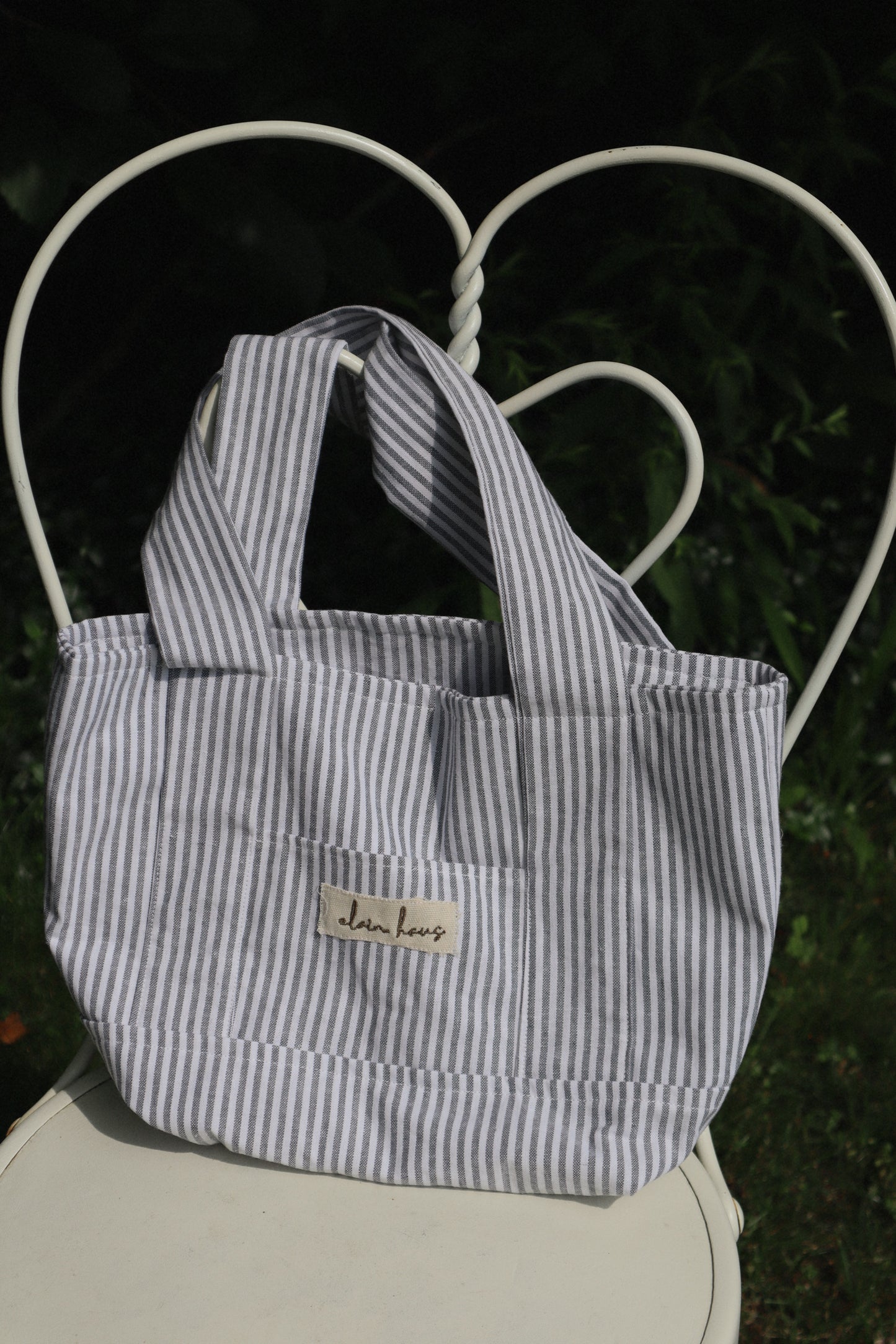 Blue Striped MINI Tote