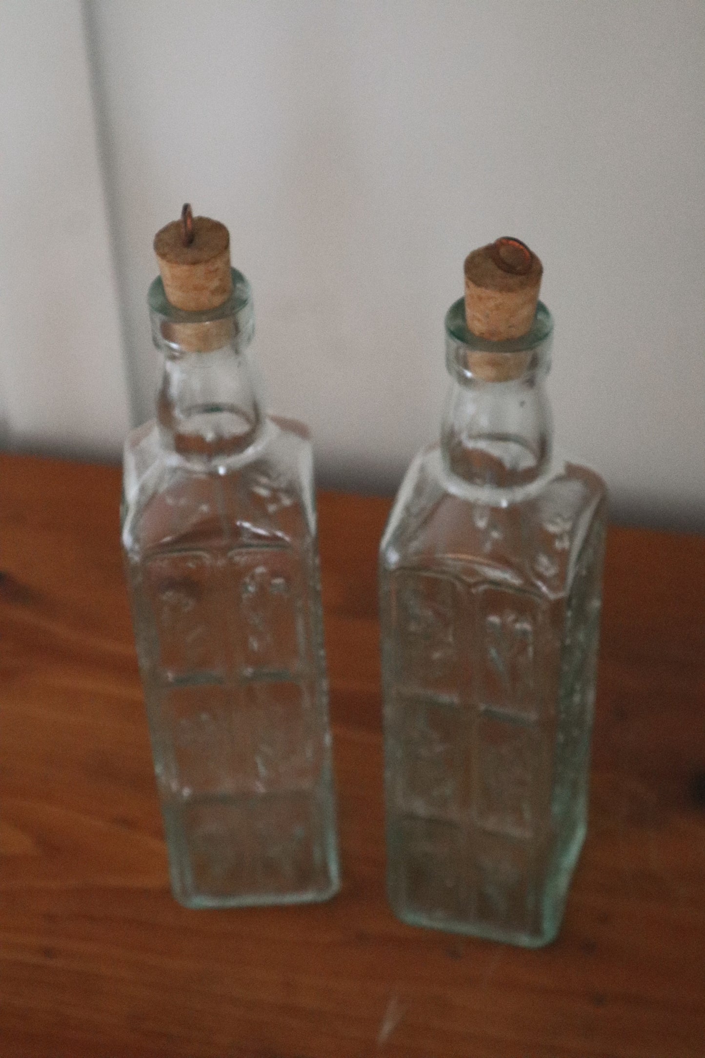 Italian Floral Glass Bottles (set of two)