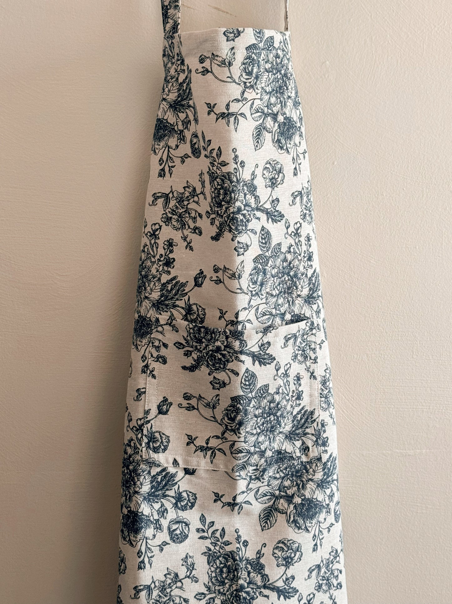 French Blue Floral Apron