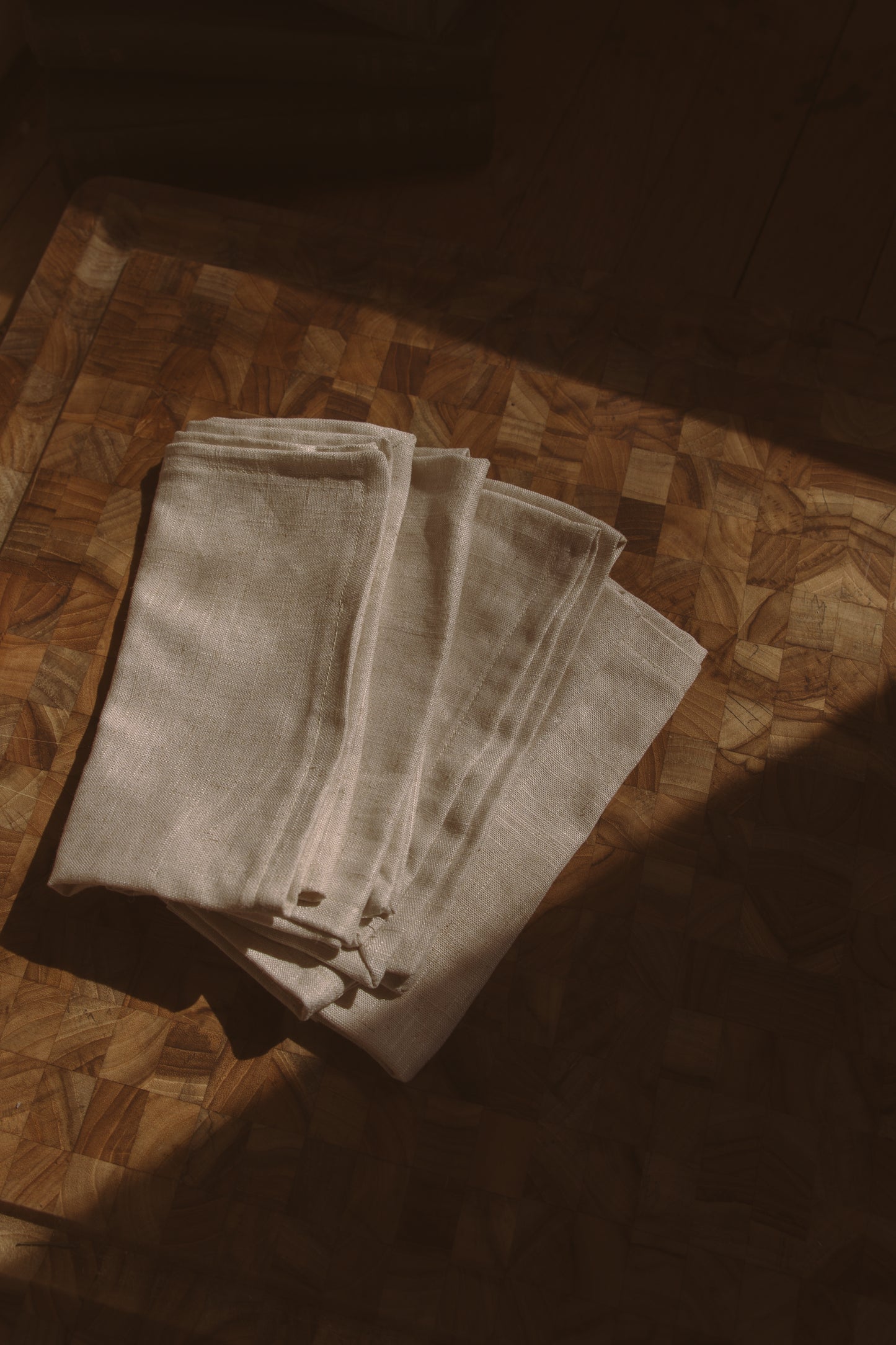 Beige Linen Dinner Napkins
