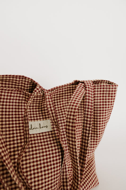 Holly Tote | Quilted Red Gingham Bag