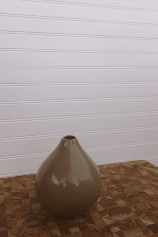 grey ceramic vase