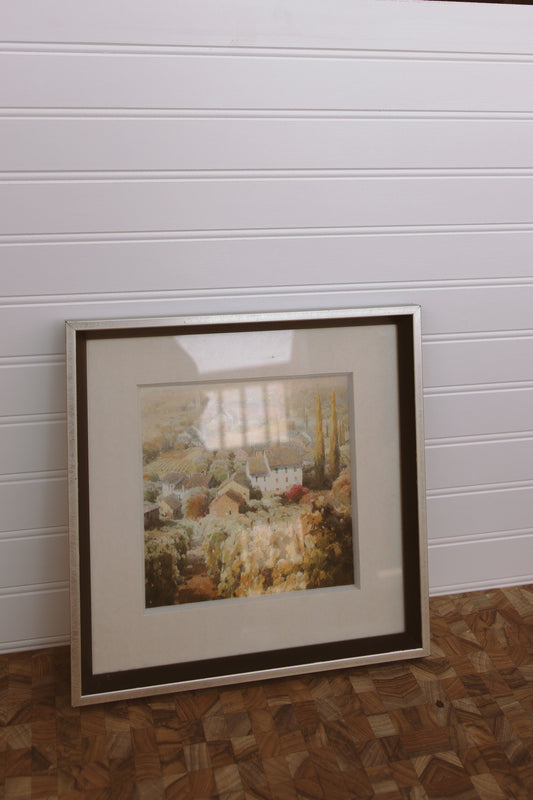 rustic village artwork