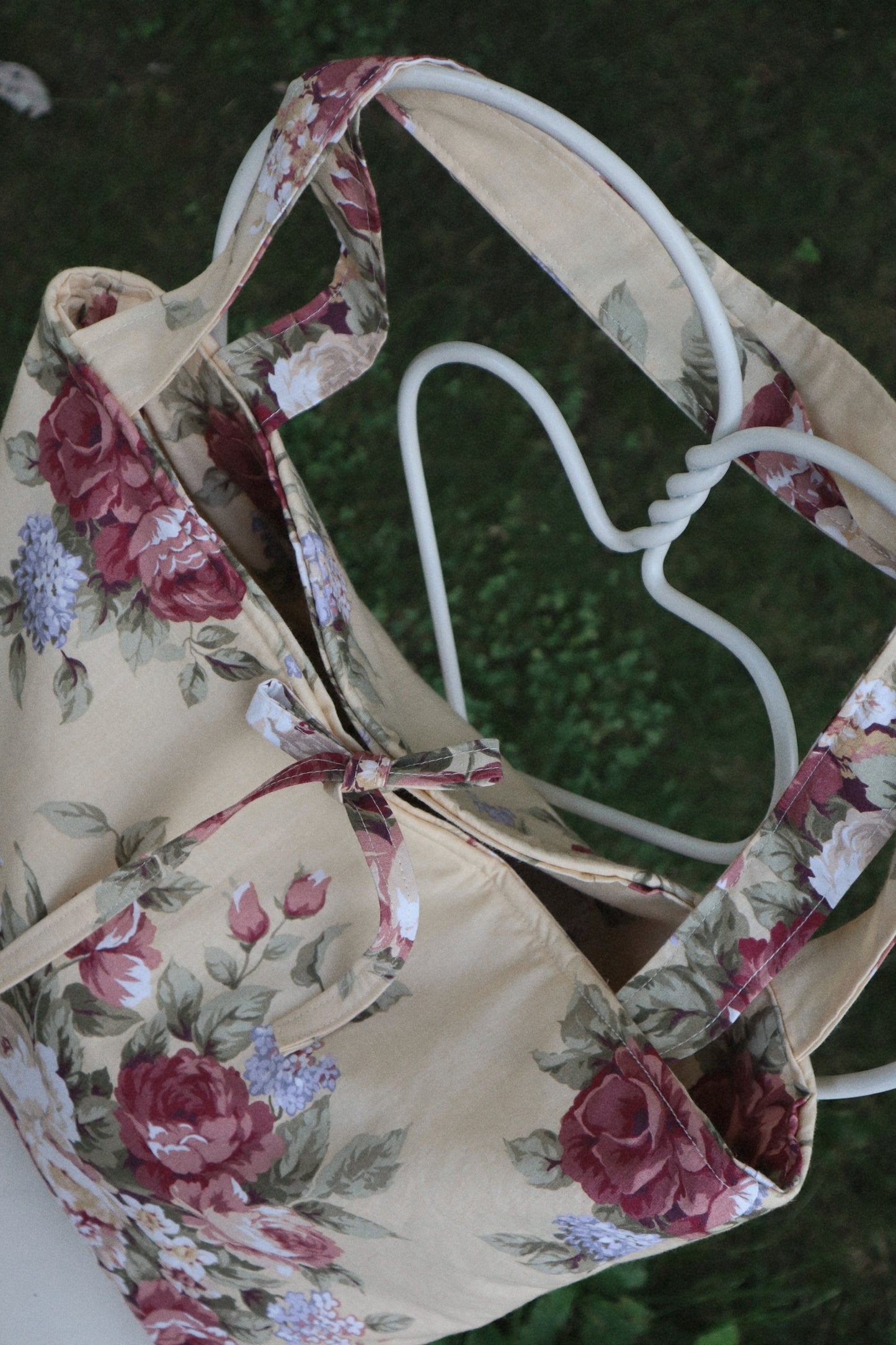 Butter Yellow Floral Tote Bag