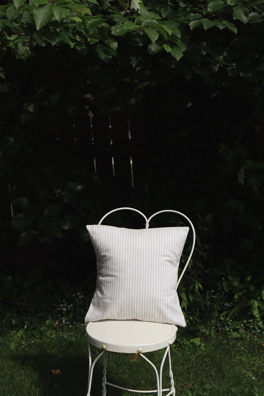 Striped Farmhouse Throw Pillow Cover