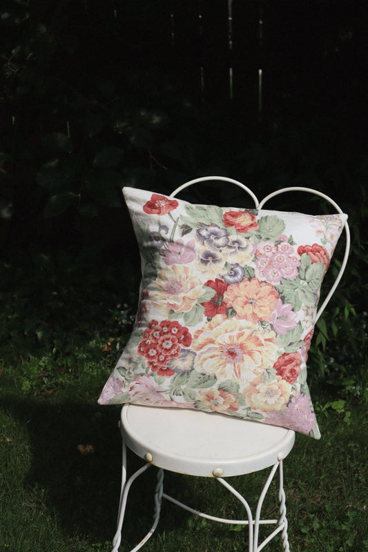 Summer Floral Throw Pillow Cover