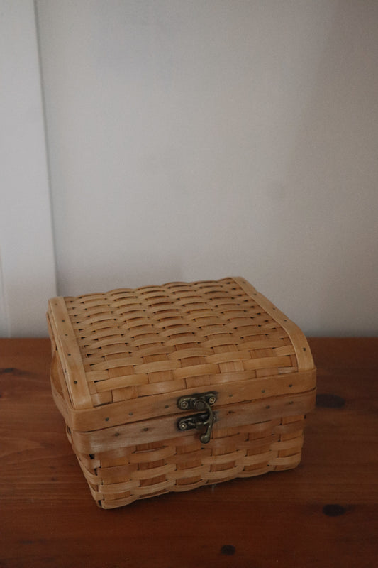 Woven Basket with Lid