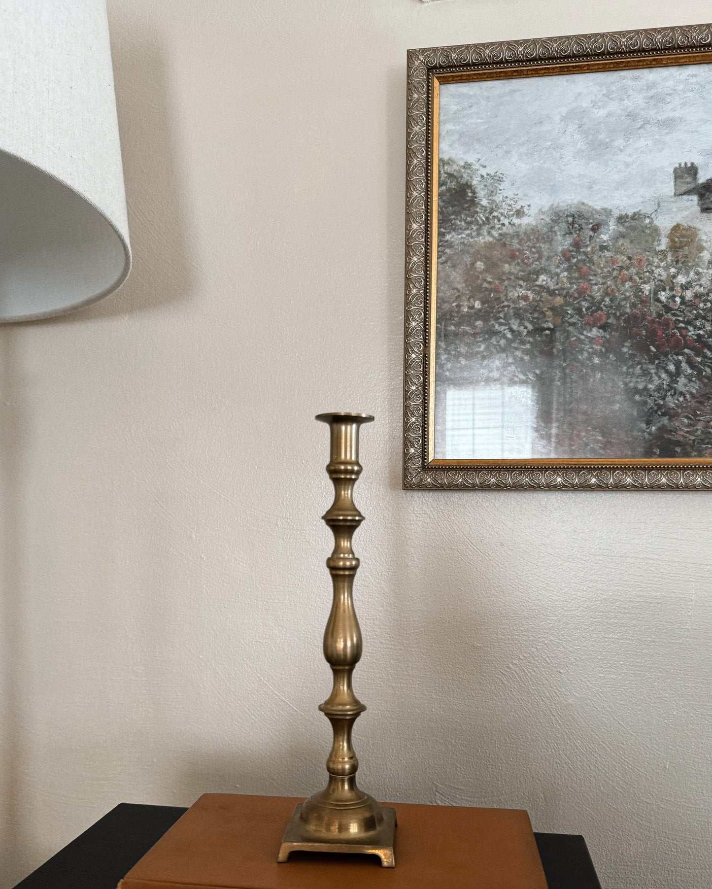 vintage brass candlestick holder