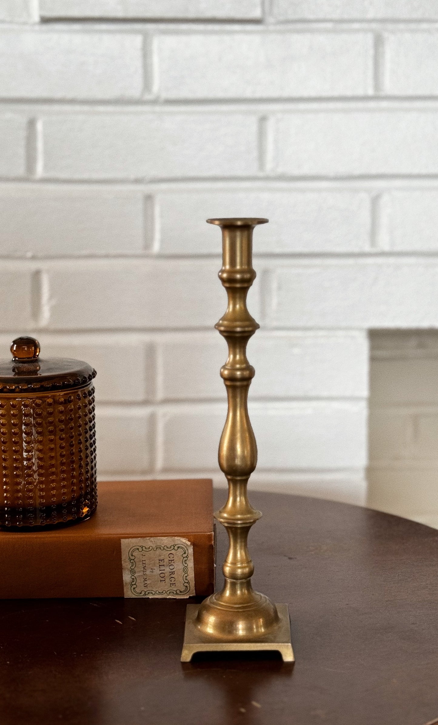 vintage brass candlestick holder