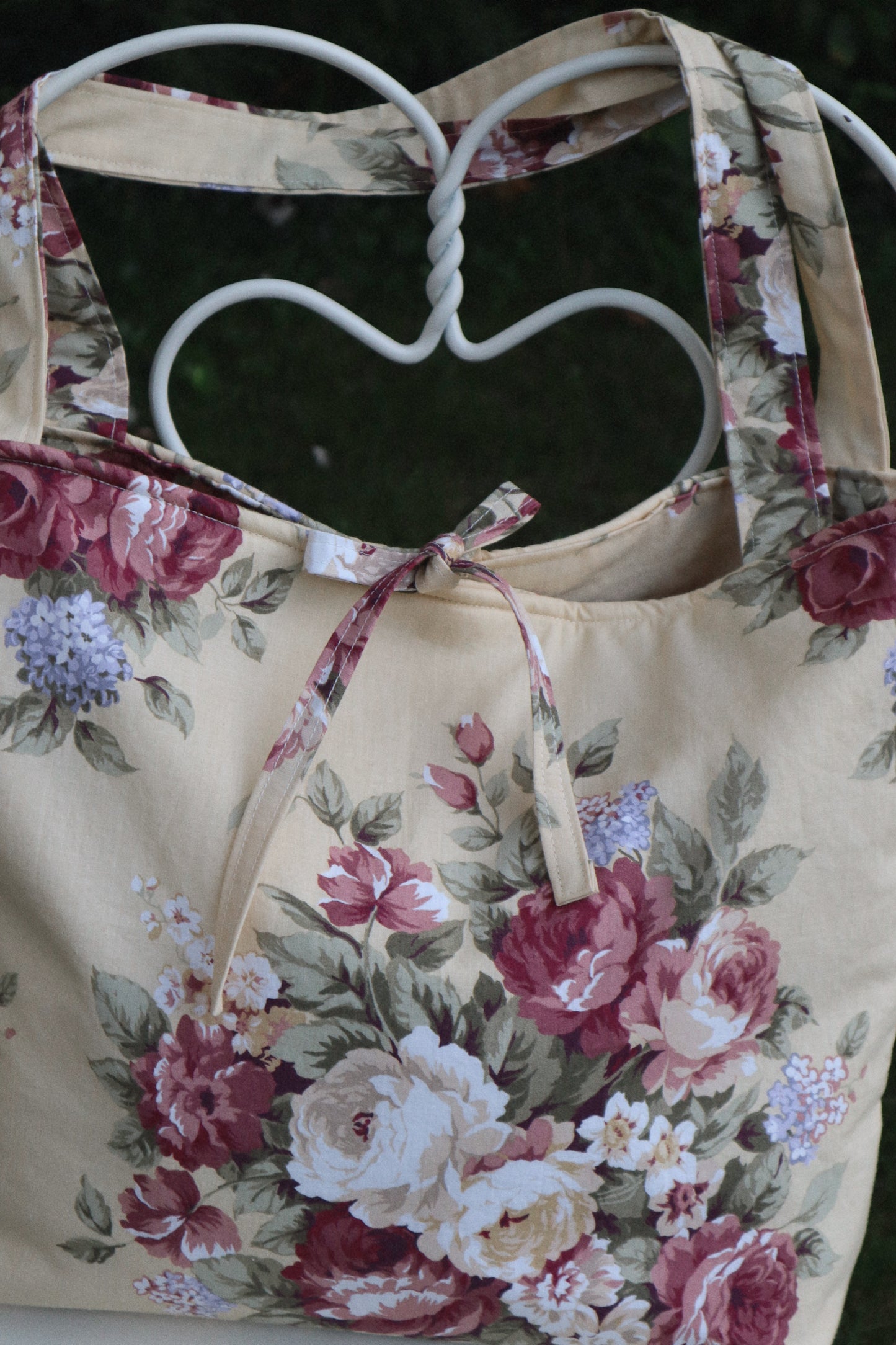 Butter Yellow Floral Tote Bag