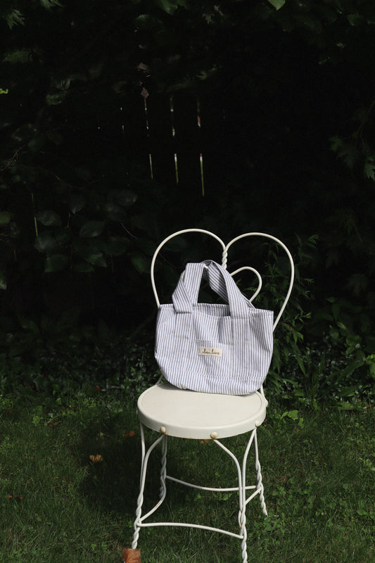 Blue Striped MINI Tote