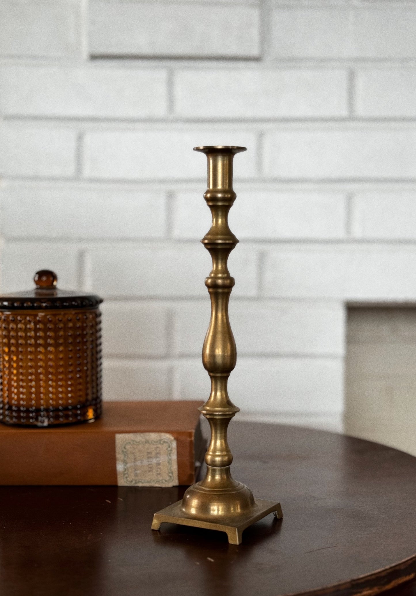 vintage brass candlestick holder