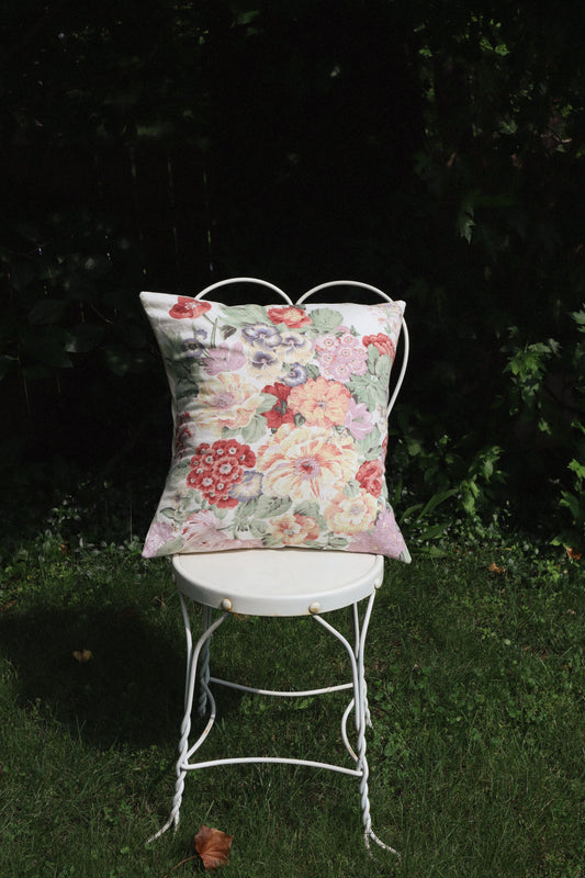 Summer Floral Throw Pillow Cover