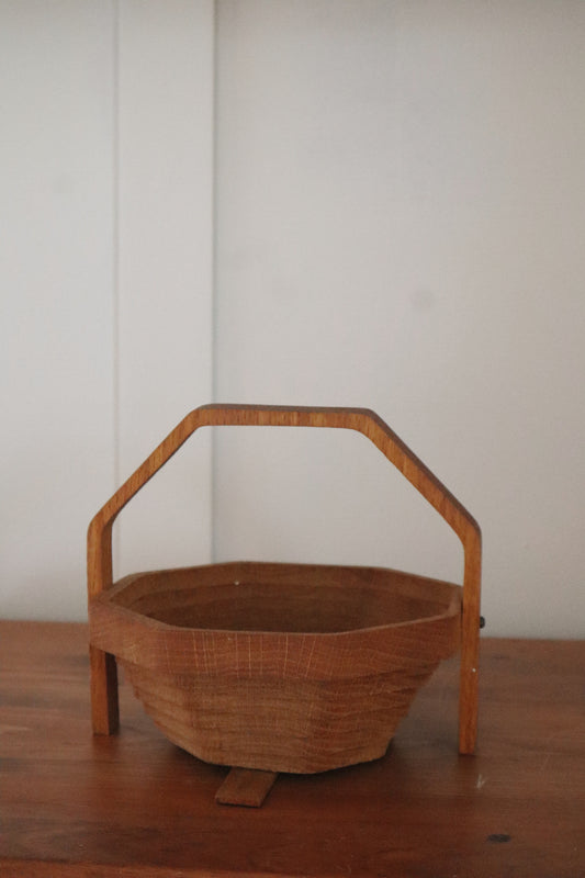 Wooden Collapsible Decorative Basket