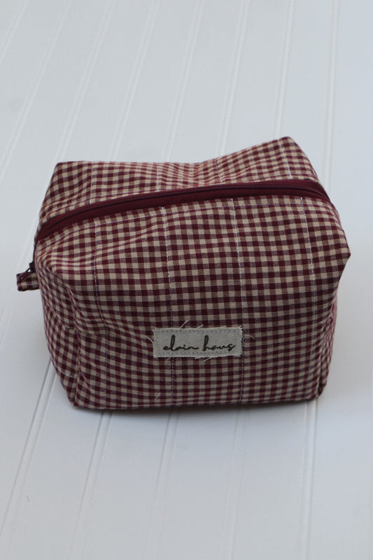 Red Gingham Toiletry Bag