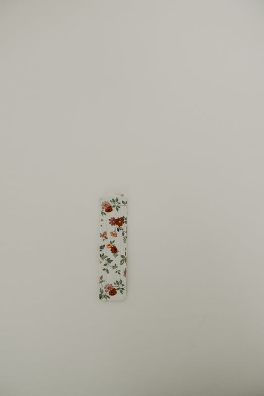 White Floral Bookmark