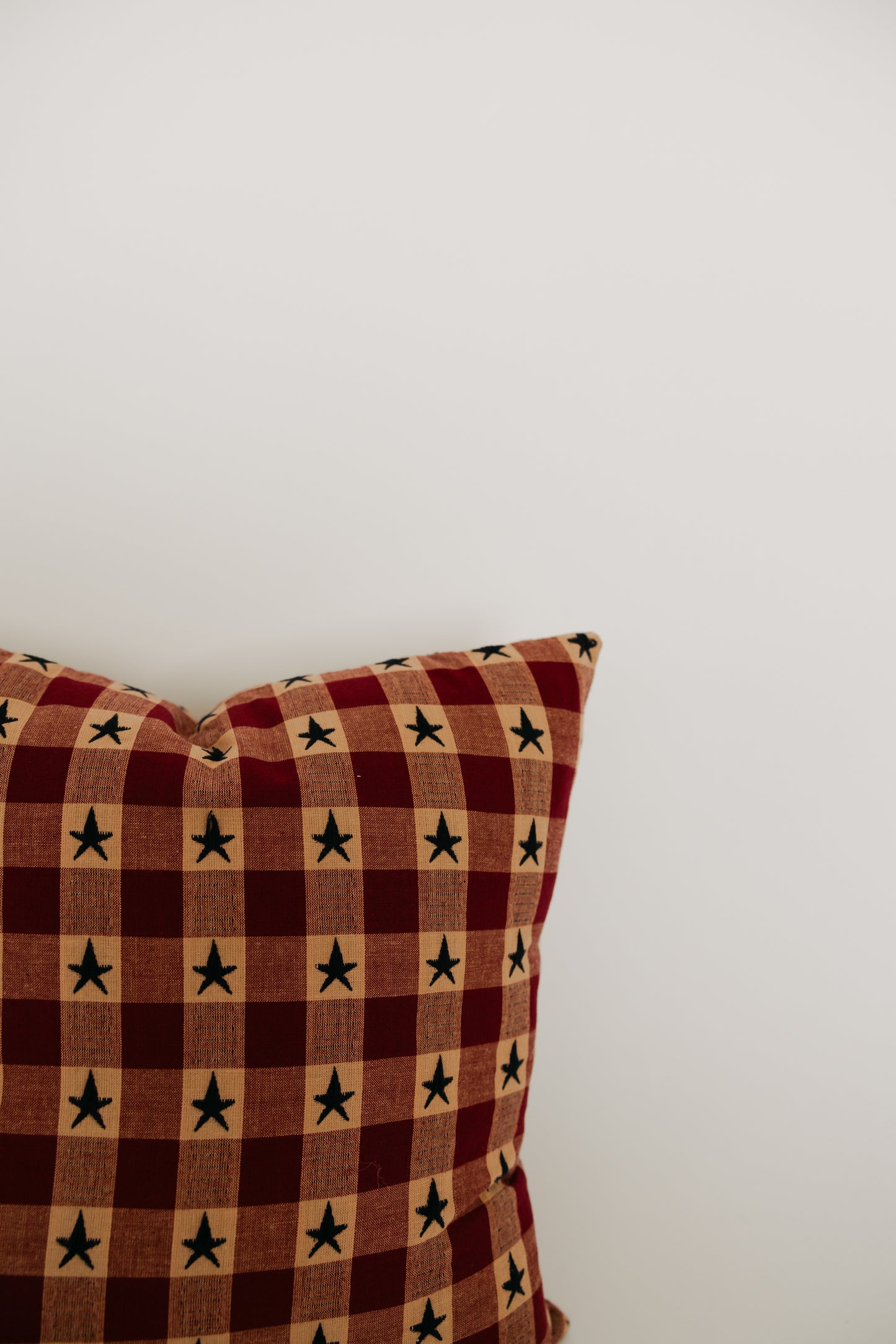 Colonial Red & Blue Throw Pillow Cover