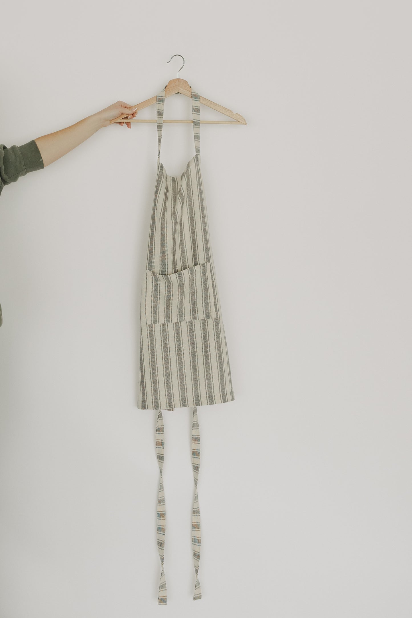 Farmhouse Grey Striped Apron