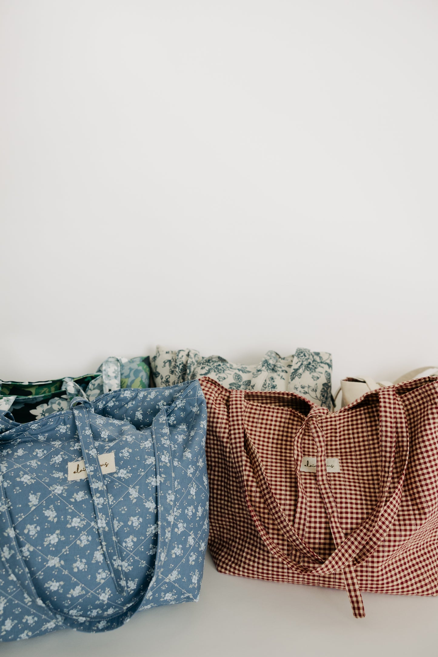 Mirabelle Tote | Quilted Blue Floral Bag