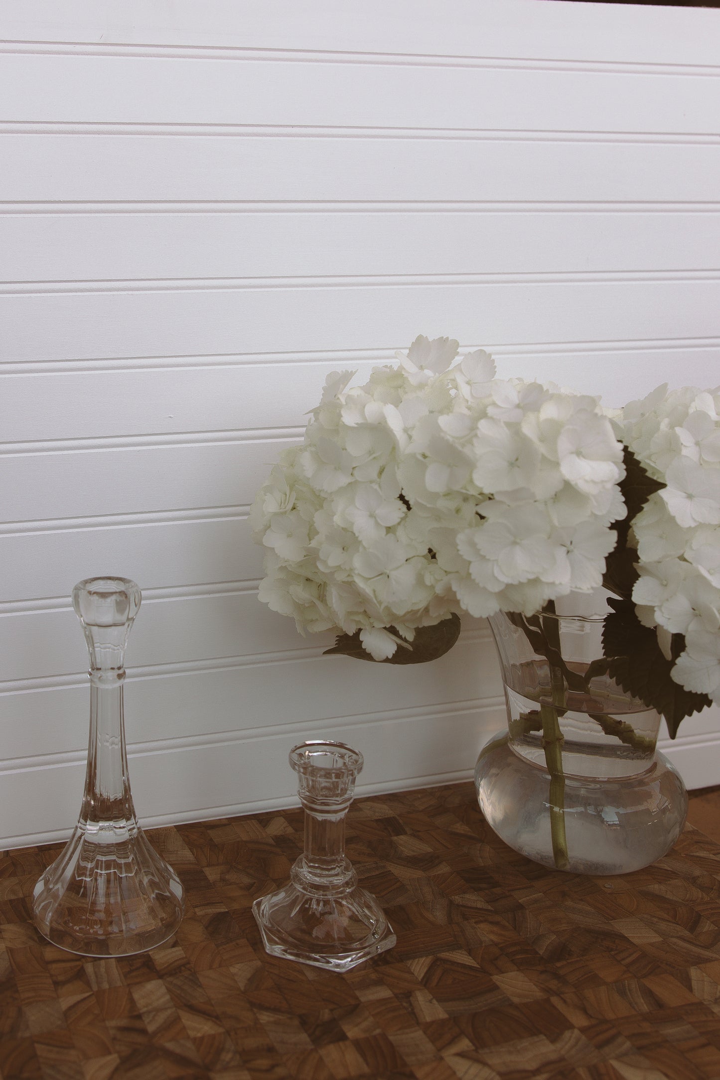 glass candleholders (set of 2)