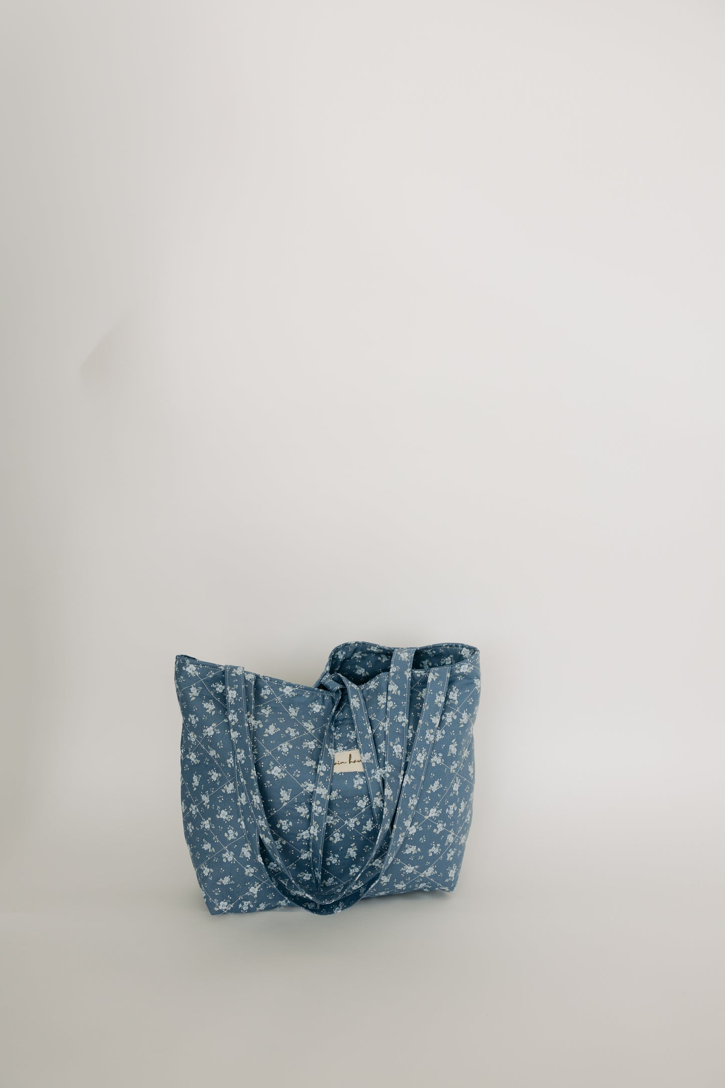 Mirabelle Tote | Quilted Blue Floral Bag