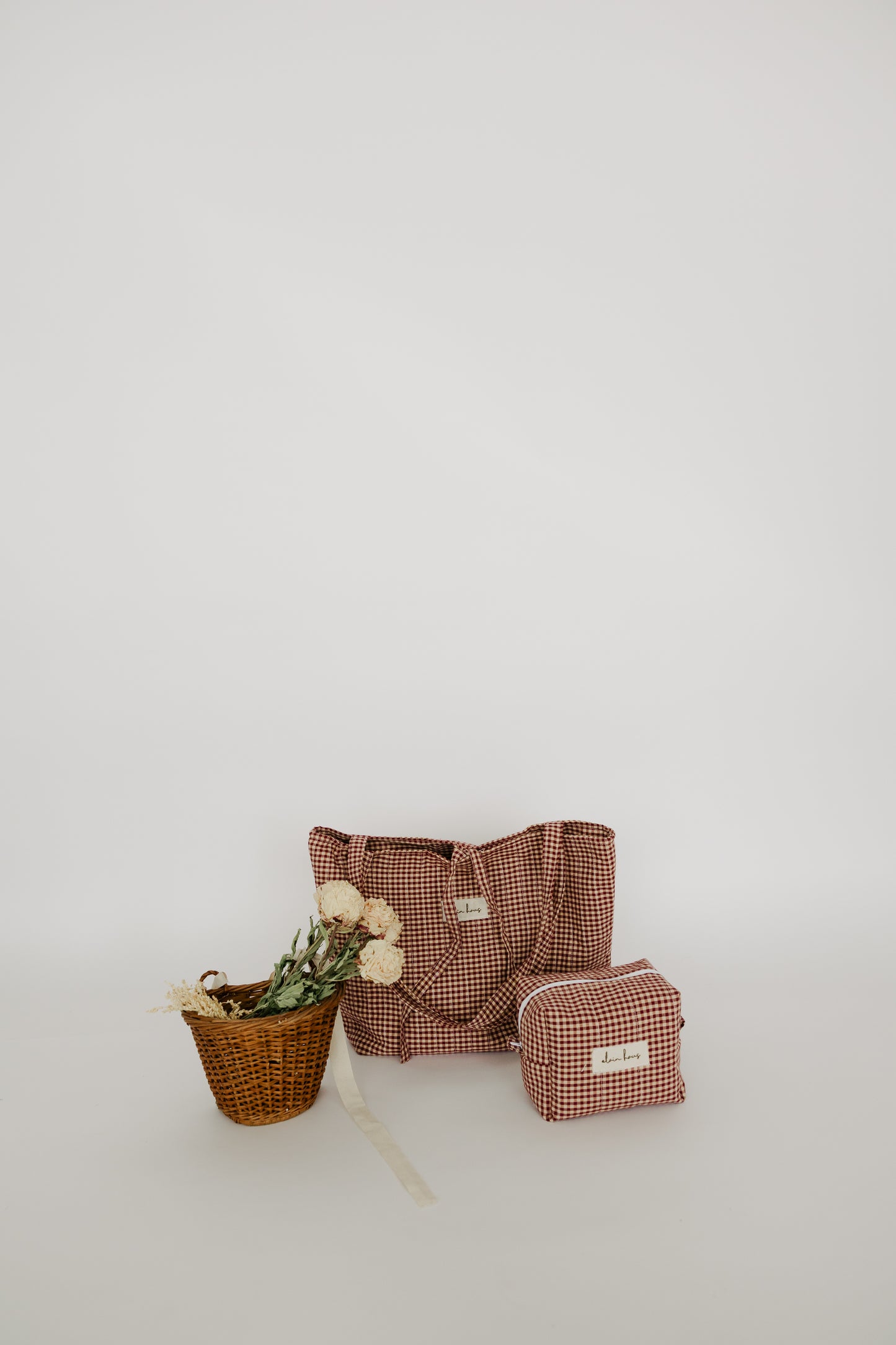 Holly Tote | Quilted Red Gingham Bag