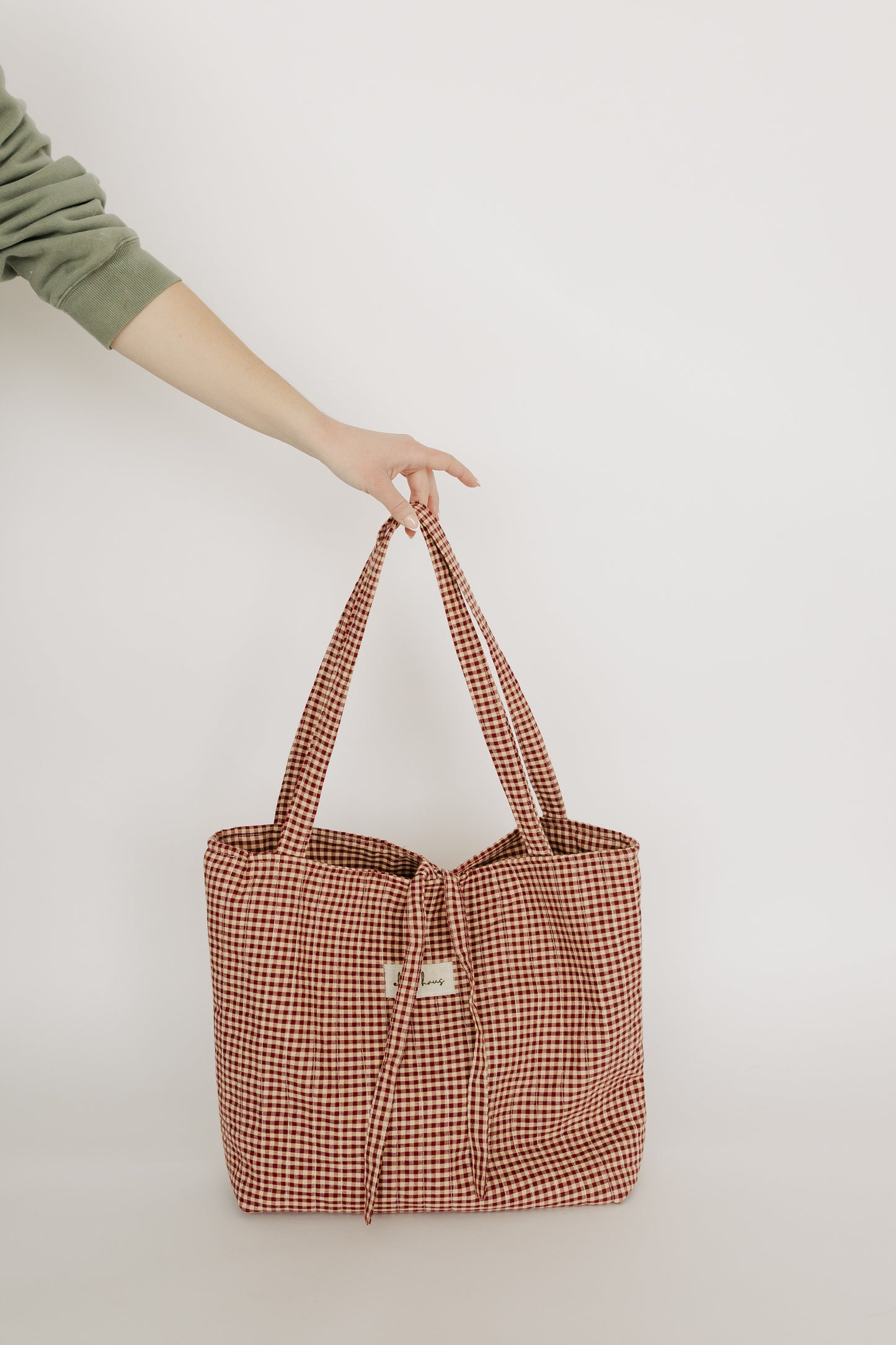 Holly Tote | Quilted Red Gingham Bag