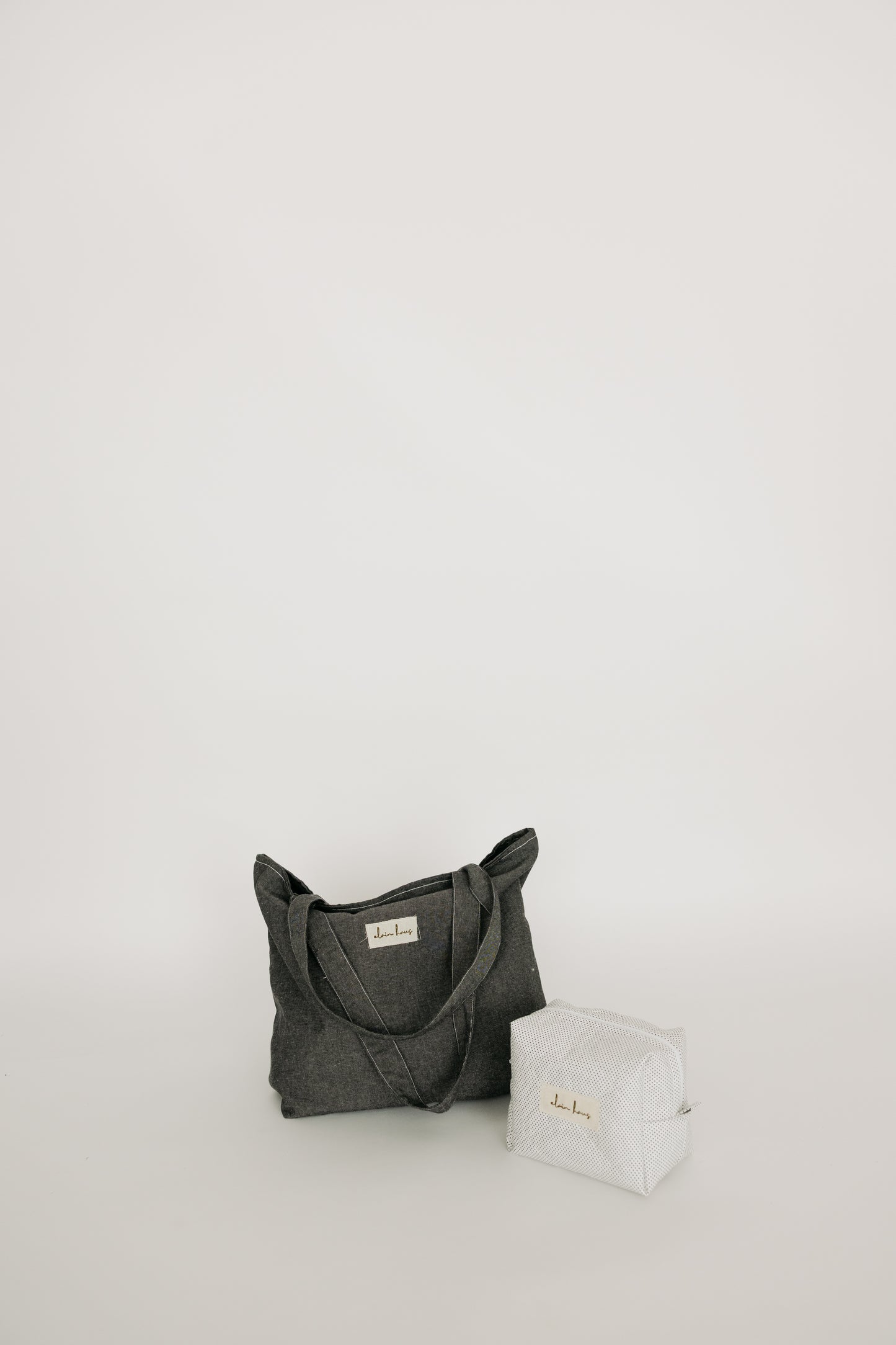 Ivy Tote | Black "Denim" Market Bag