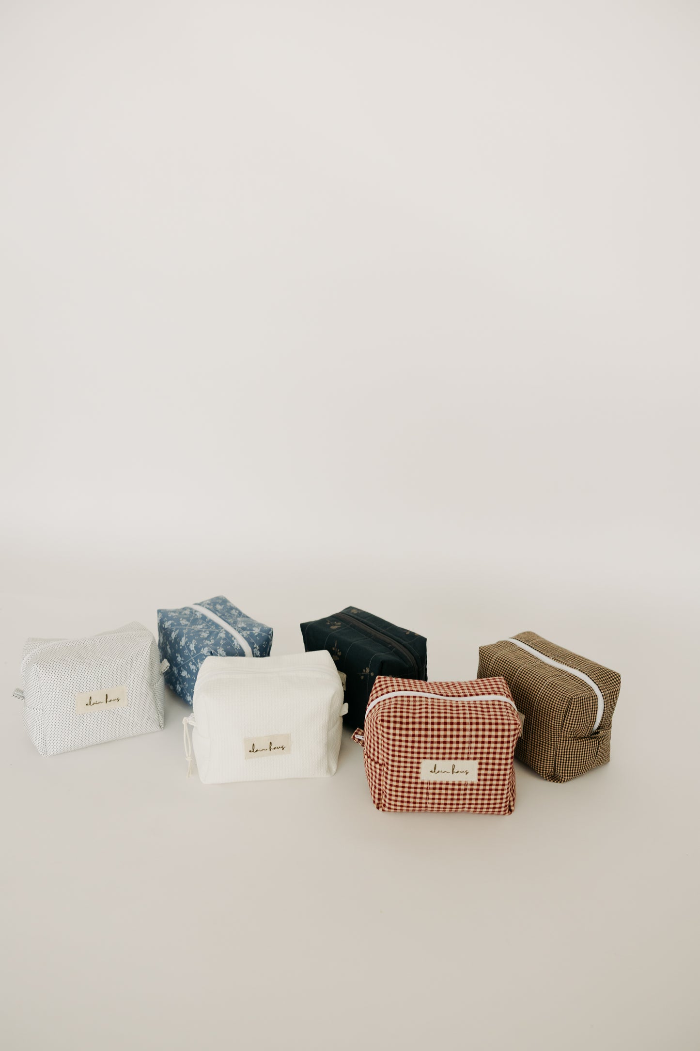 Quilted Blue Floral Toiletry Bag