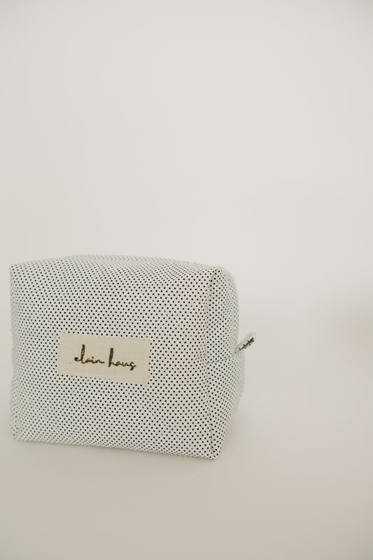 Quilted Polka-a-Dot Toiletry Bag