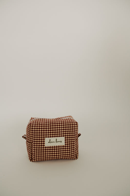 Red Gingham Toiletry Bag