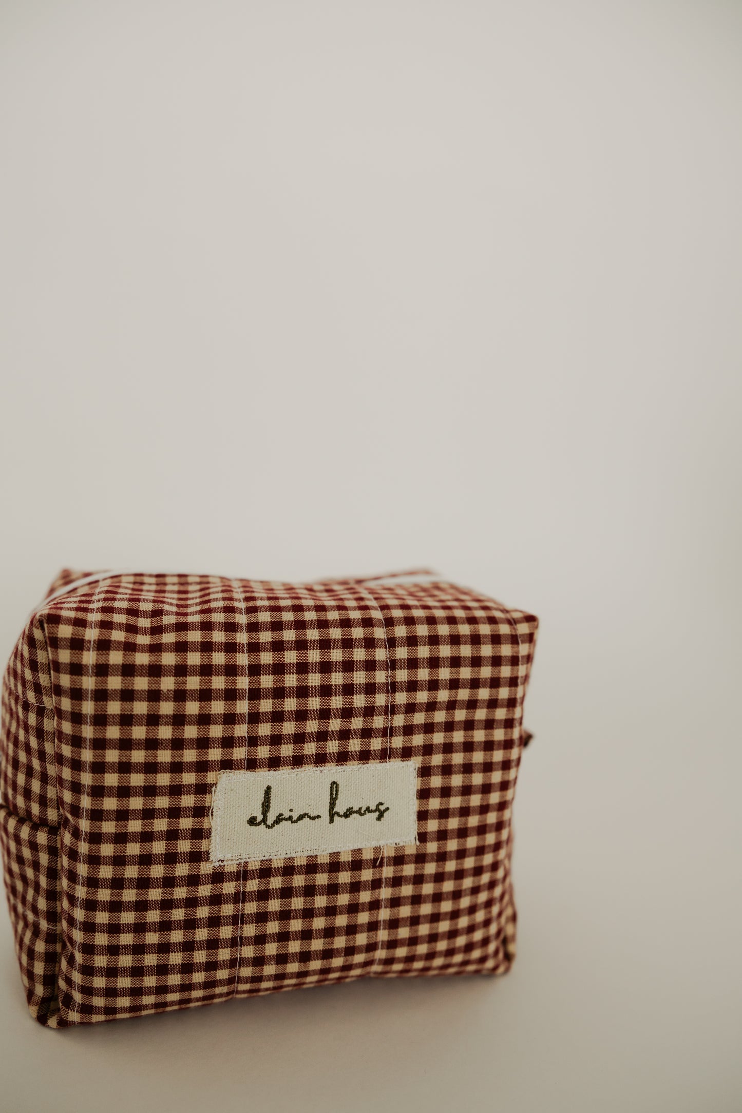 Red Gingham Toiletry Bag