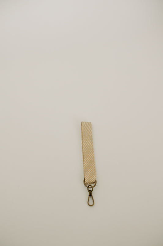 Yellow Polka Dot Keychain